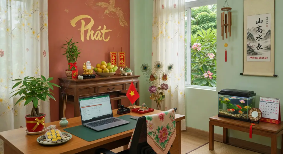 Không gian văn phòng được bài trí theo phong thủy mang lại sự thịnh vượng cho doanh nghiệp