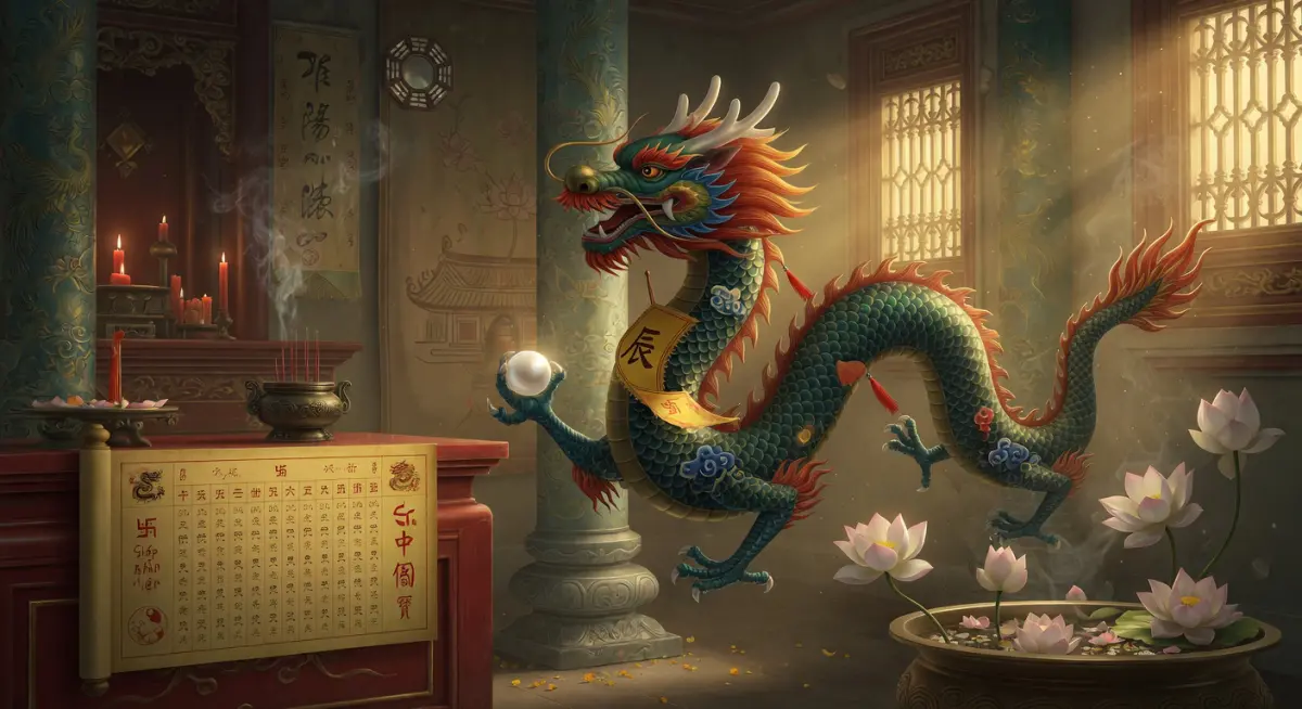 Hình minh họa người tuổi Thìn trong không gian phong thủy thanh tịnh