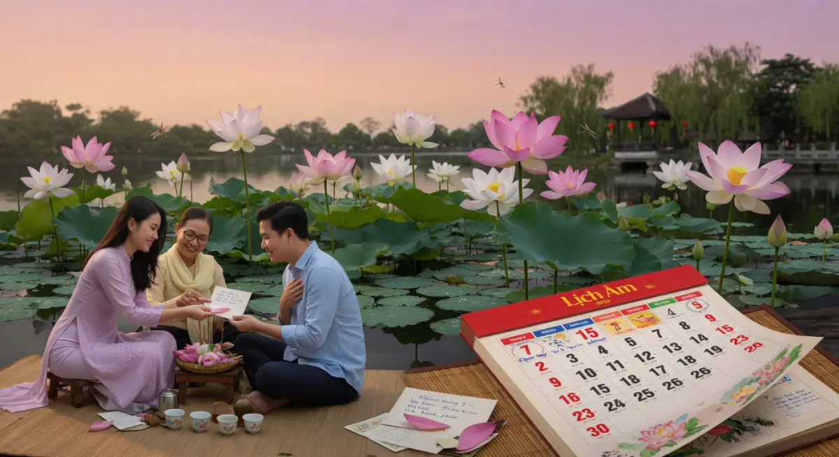 Chú thích: Bạn bè trao nhau lời chúc may mắn đầu tháng 6